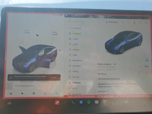 Photo 9 from auction – 2023 TESLA MODEL Y with VIN 7SAYGDEE3PF630460