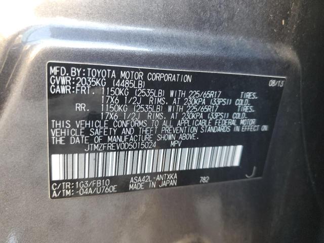 Photo 14 from auction – 2013 TOYOTA RAV4 LE with VIN JTMZFREV0D5015024