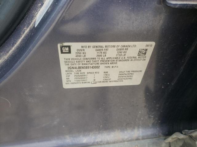 Photo 14 from auction – 2014 CHEVROLET EQUINOX LT with VIN 2GNALBEK5E6143002