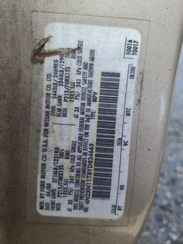 Photo 14 from auction – 2000 NISSAN QUEST SE with VIN 4N2XN11T8YD834663