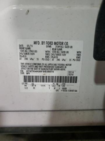 Photo 14 from auction – 2015 FORD EDGE TITAN with VIN 2FMTK4K88FBB38874