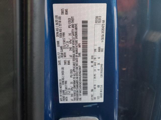 Photo 14 from auction – 2017 FORD ESCAPE SE with VIN 1FMCU0GD3HUD92367