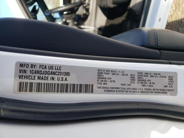 Photo 14 from auction – 2022 DODGE DURANGO GT with VIN 1C4RDJDG4NC231305