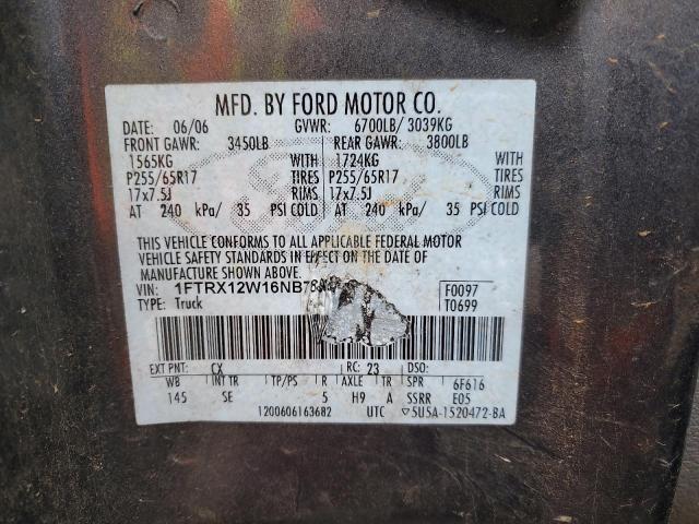 Photo 14 from auction – 2006 FORD F150 with VIN 1FTRX12W16NB78893