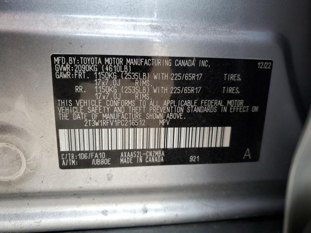 Photo 14 from auction – 2023 TOYOTA RAV4 XLE with VIN 2T3W1RFV1PC216512