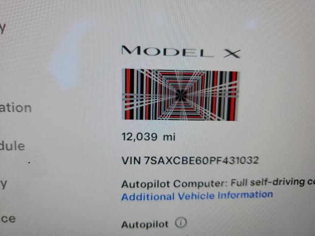Photo 9 from auction – 2023 TESLA MODEL X with VIN 7SAXCBE60PF431032