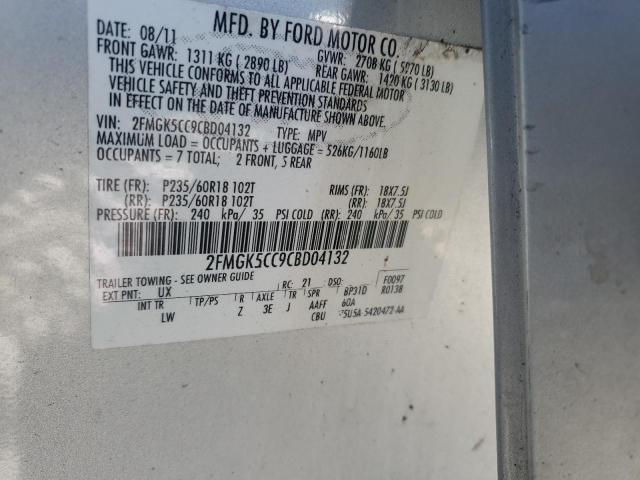 Photo 14 from auction – 2012 FORD FLEX SEL with VIN 2FMGK5CC9CBD04132