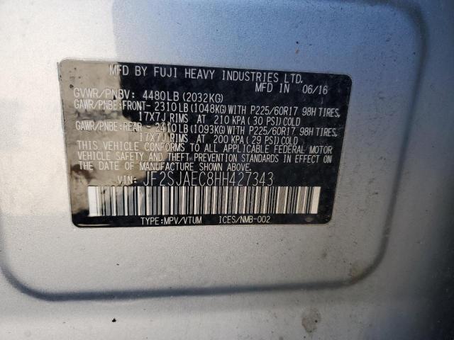 Photo 14 from auction – 2017 SUBARU FORESTER 2 with VIN JF2SJAEC8HH427343