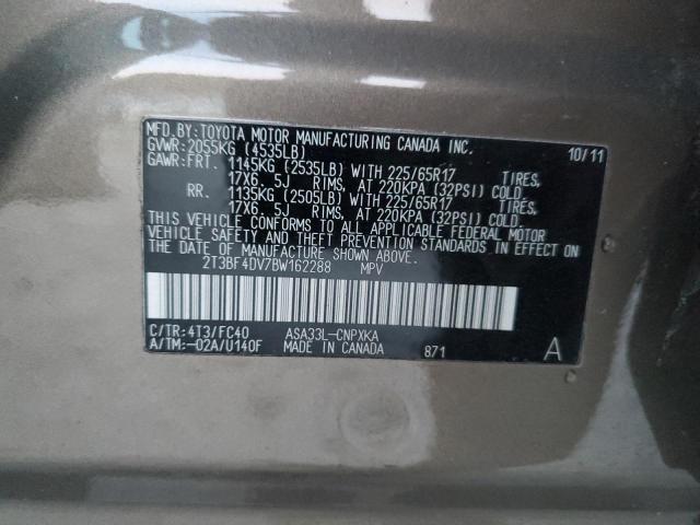 Photo 14 from auction – 2011 TOYOTA RAV4 with VIN 2T3BF4DV7BW162288