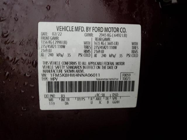 Photo 14 from auction – 2022 FORD EXPLORER P with VIN 1FM5K8HW4NNA06011