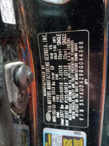 Photo 14 from auction – 2011 KIA SORENTO EX with VIN 5XYKUDA29BG044368