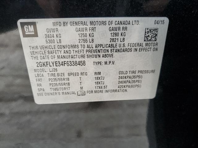 Photo 14 from auction – 2015 GMC TERRAIN SL with VIN 2GKFLYE34F6338458
