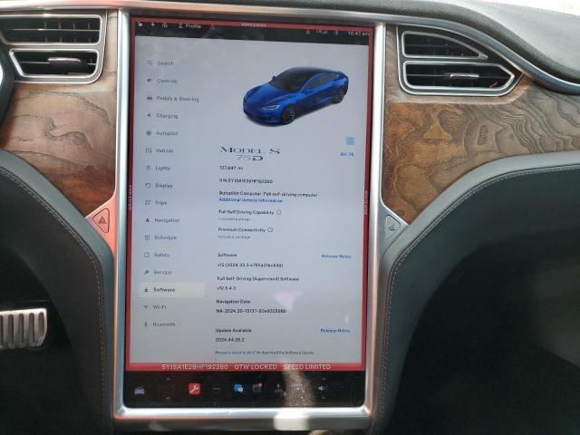 Photo 9 from auction – 2017 TESLA MODEL S with VIN 5YJSA1E29HF192280
