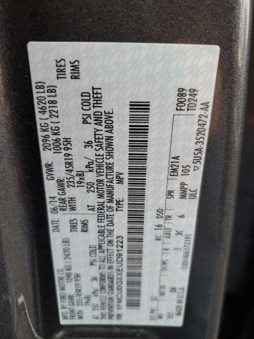 Photo 14 from auction – 2014 FORD ESCAPE SE with VIN 1FMCU0GXXEUD91223
