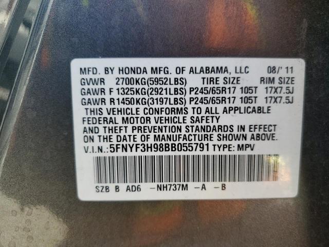 Photo 14 from auction – 2011 HONDA PILOT TOUR with VIN 5FNYF3H98BB055791