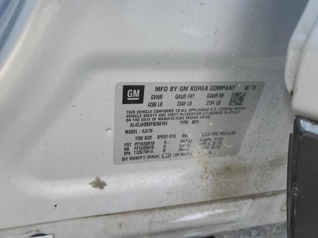 Photo 14 from auction – 2015 BUICK ENCORE with VIN KL4CJASBXFB266194