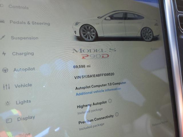 Photo 9 from auction – 2015 TESLA MODEL S with VIN 5YJSA1E48FF109520