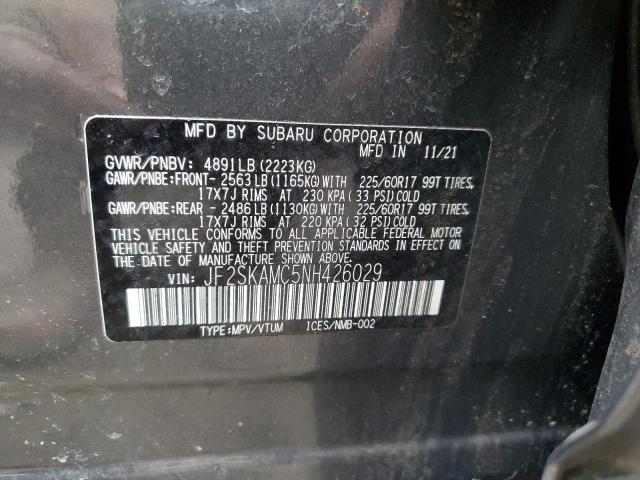 Photo 14 from auction – 2022 SUBARU FORESTER W with VIN JF2SKAMC5NH426029