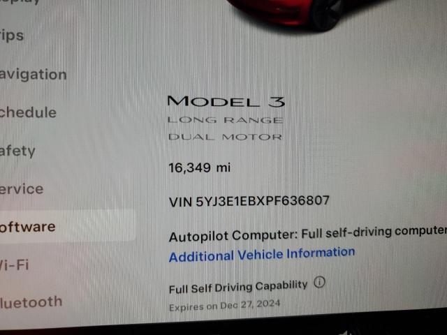 Photo 9 from auction – 2023 TESLA MODEL 3 with VIN 5YJ3E1EBXPF636807