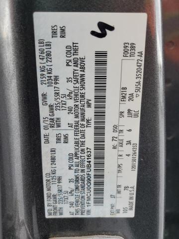 Photo 14 from auction – 2015 FORD ESCAPE SE with VIN 1FMCU0G90FUB41637