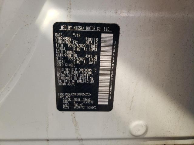 Photo 14 from auction – 2019 NISSAN ARMADA PLA with VIN JN8AY2NF0K9350205