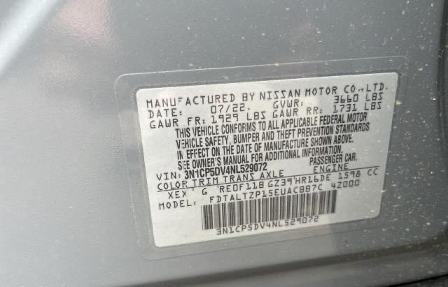 Photo 10 from auction – 2022 NISSAN KICKS SR with VIN 3N1CP5DV4NL529072
