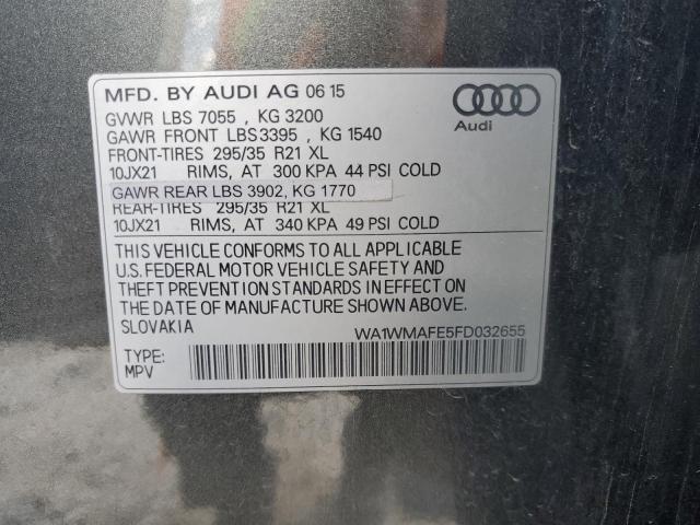 Photo 14 from auction – 2015 AUDI Q7 TDI PRE with VIN WA1WMAFE5FD032655