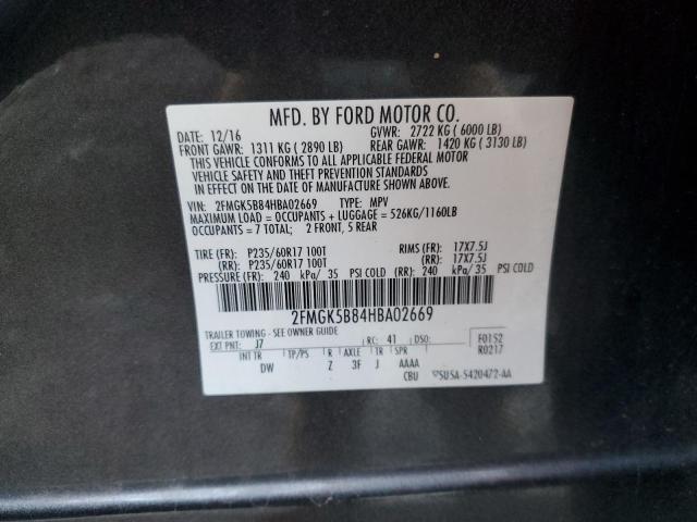 Photo 14 from auction – 2017 FORD FLEX SE with VIN 2FMGK5B84HBA02669