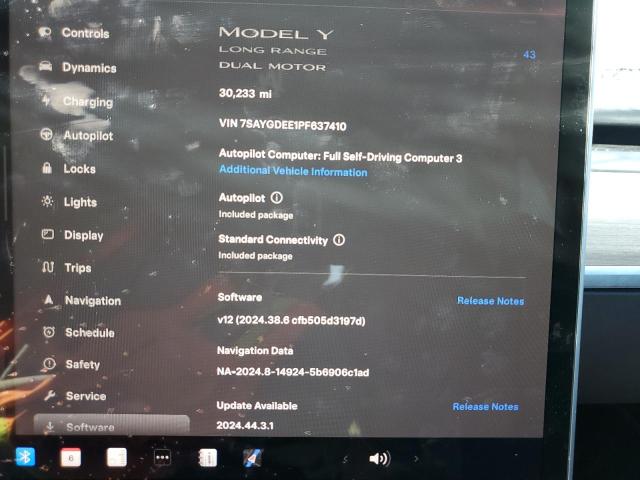 Photo 9 from auction – 2023 TESLA MODEL Y with VIN 7SAYGDEE1PF637410