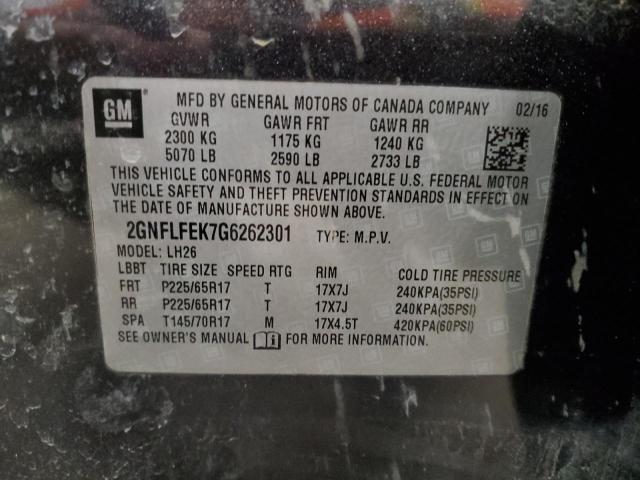 Photo 14 from auction – 2016 CHEVROLET EQUINOX LT with VIN 2GNFLFEK7G6262301