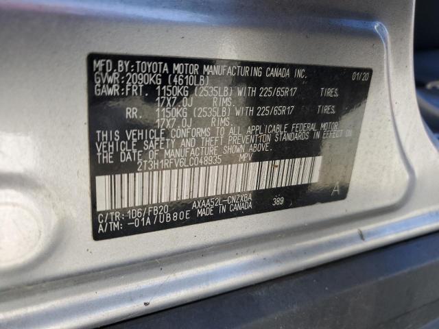 Photo 14 from auction – 2020 TOYOTA RAV4 LE with VIN 2T3H1RFV6LC048935