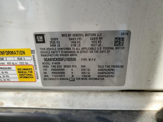 Photo 14 from auction – 2015 BUICK ENCLAVE with VIN 5GAKVCKD5FJ182696