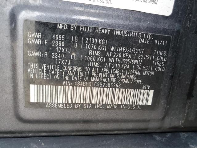 Photo 14 from auction – 2011 SUBARU OUTBACK 3. with VIN 4S4BRDLC9B2386268