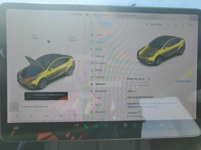 Photo 9 from auction – 2021 TESLA MODEL Y with VIN 5YJYGAEE7MF189911