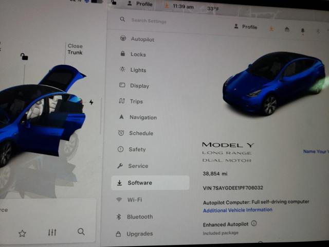 Photo 9 from auction – 2023 TESLA MODEL Y with VIN 7SAYGDEE1PF706032