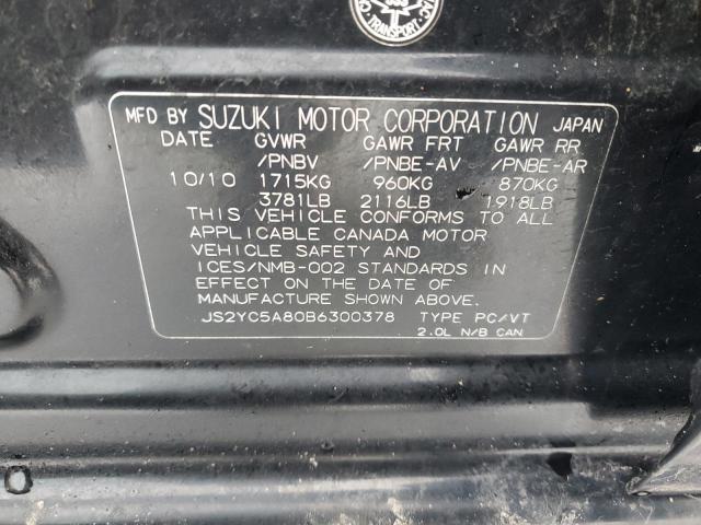 Photo 14 from auction – 2011 SUZUKI SX4 SPORT with VIN JS2YC5A80B6300378