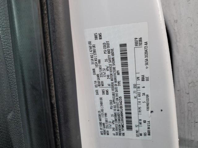 Photo 14 from auction – 2019 FORD ESCAPE SE with VIN 1FMCU0G98KUB34235
