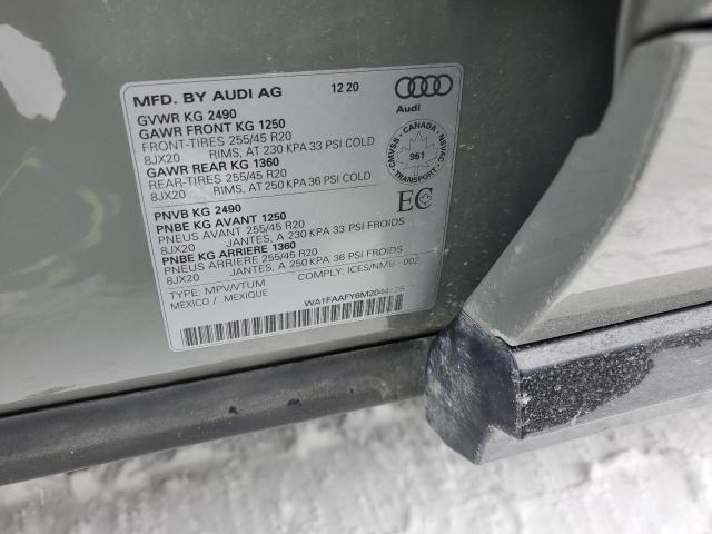 Photo 14 from auction – 2021 AUDI Q5 TECHNIK with VIN WA1FAAFY6M2044129