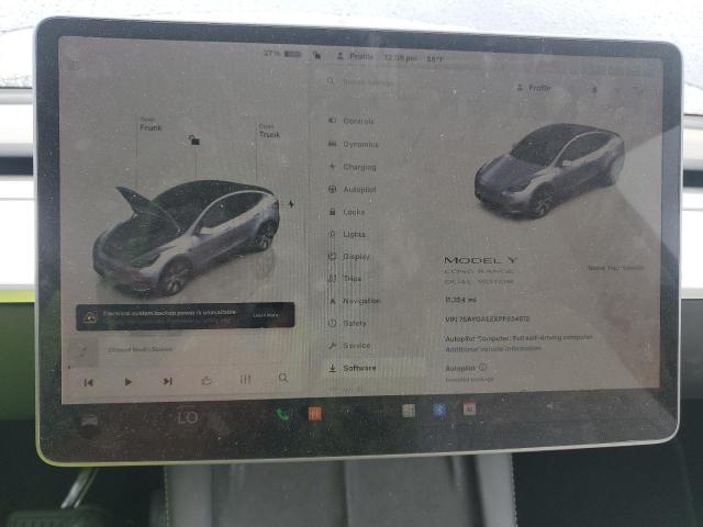Photo 9 from auction – 2023 TESLA MODEL Y with VIN 7SAYGAEEXPF934612