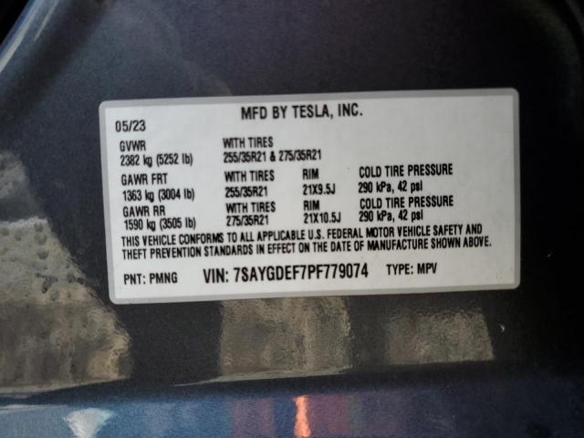 Photo 14 from auction – 2023 TESLA MODEL Y with VIN 7SAYGDEF7PF779074