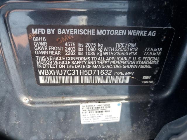 Photo 14 from auction – 2017 BMW X1 SDRIVE2 with VIN WBXHU7C31H5D71632