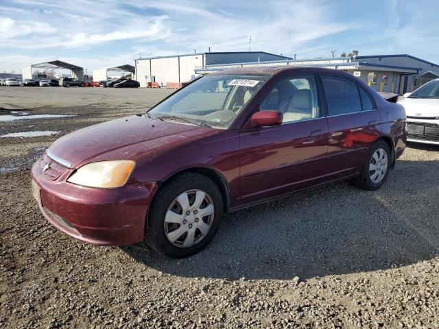 HONDA CIVIC EX 2002 with VIN 2HGES26762H557107 - Photo from auction