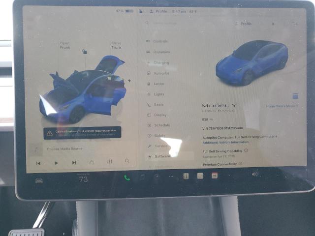 Photo 9 from auction – 2025 TESLA MODEL Y with VIN 7SAYGDED1SF235306