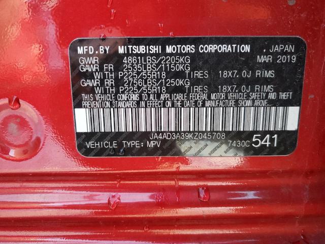 Photo 14 from auction – 2019 MITSUBISHI OUTLANDER with VIN JA4AD3A39KZ045708