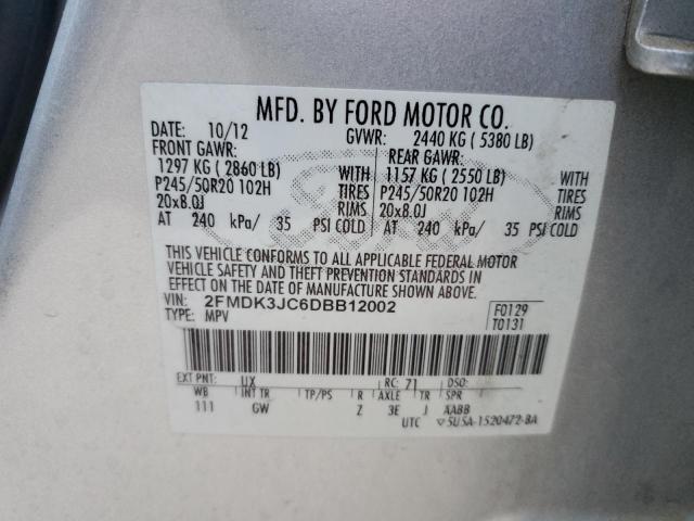 Photo 14 from auction – 2013 FORD EDGE SEL with VIN 2FMDK3JC6DBB12002