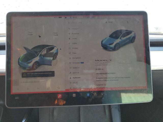 Photo 9 from auction – 2022 TESLA MODEL Y with VIN 7SAYGAEE3NF358357