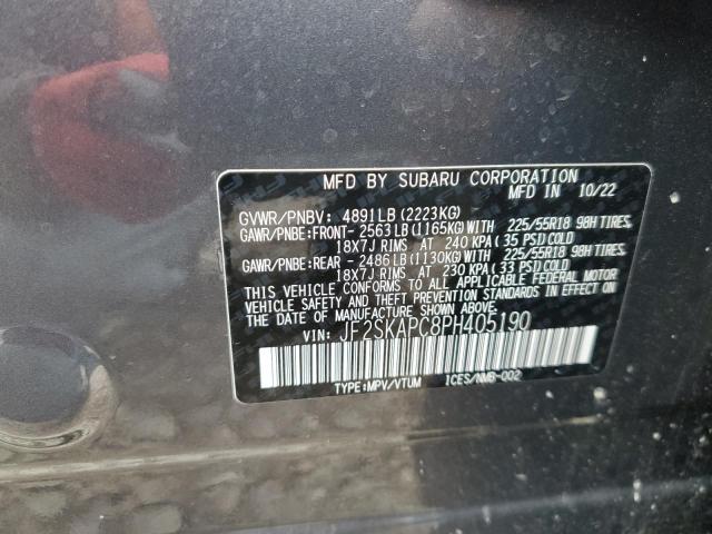 Photo 14 from auction – 2023 SUBARU FORESTER L with VIN JF2SKAPC8PH405190