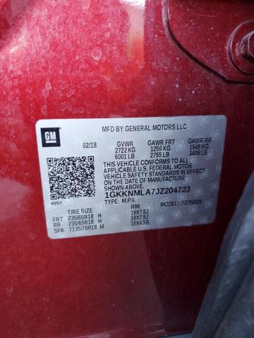 Photo 14 from auction – 2018 GMC ACADIA SLT with VIN 1GKKNMLA7JZ204723