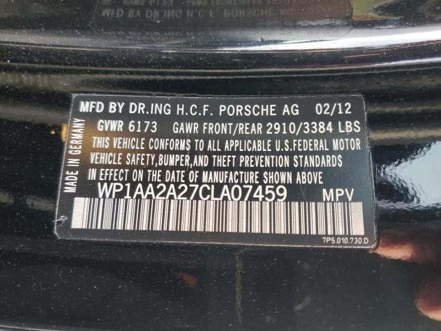Photo 14 from auction – 2012 PORSCHE CAYENNE with VIN WP1AA2A27CLA07459