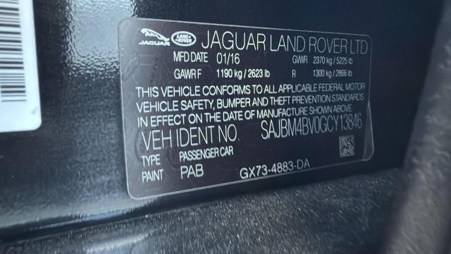 Photo 10 from auction – 2016 JAGUAR XF FIRST E with VIN SAJBN4BV0GCY13846